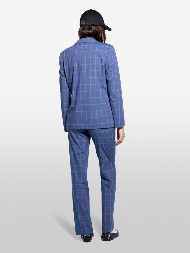 Pantaloni a quadri - pantaloni regular da donna - Blu | Sisley image number 3